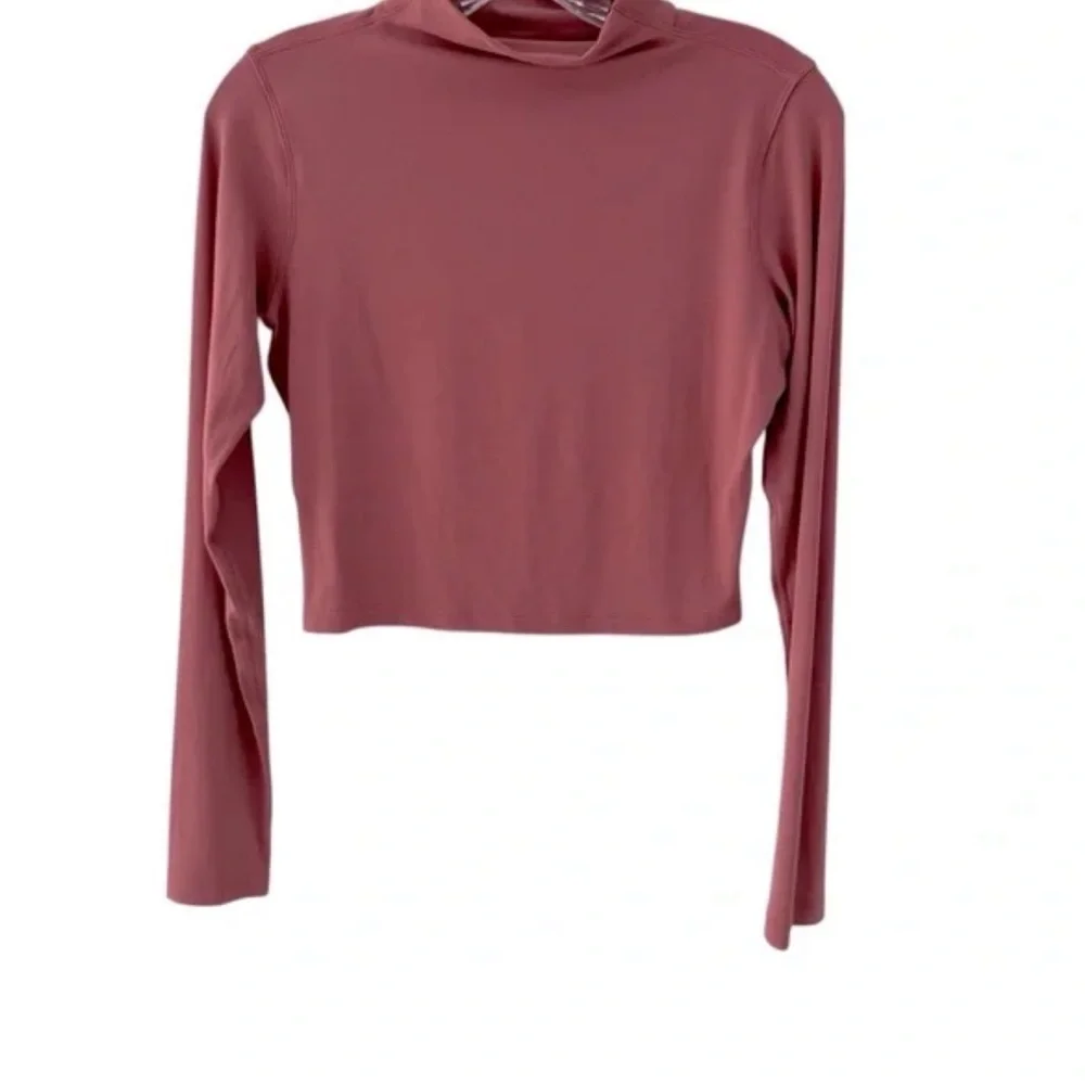 Lululemon All Aligned Mock Neck Long Sleeve Shirt Brier Rose - 6